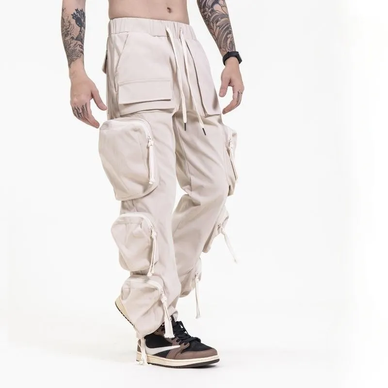 Fashion Men's Trousers Overalls Multi-pocket Cargo Sweatpants