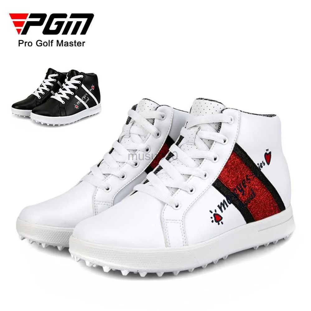 Other Golf Products PGM Women's Golf Shoes High Top Waterproof Breathable Ladies Inner Heightened Women Sports Golf Course Non-slip Sneakers XZ120 HKD230727