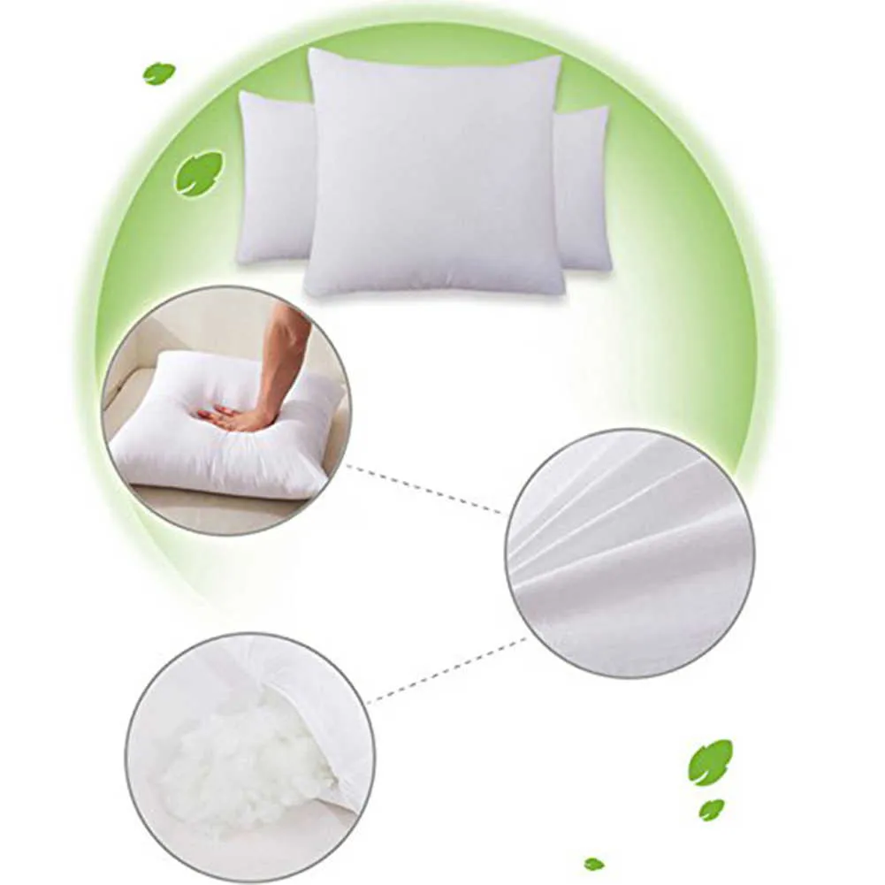 Kudde/dekorativ mjuk fyrkantig inre 45*45 Solid White Cushion Core Inner Filling Core Filler Throw Seat Interior Core