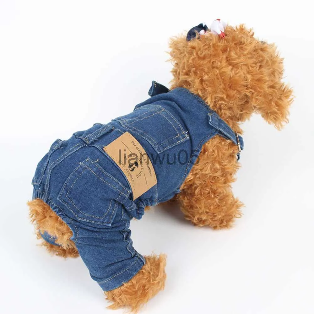Dog Apparel Clearance Dogs Clothes Blue Denim Overalls Jumpsuit