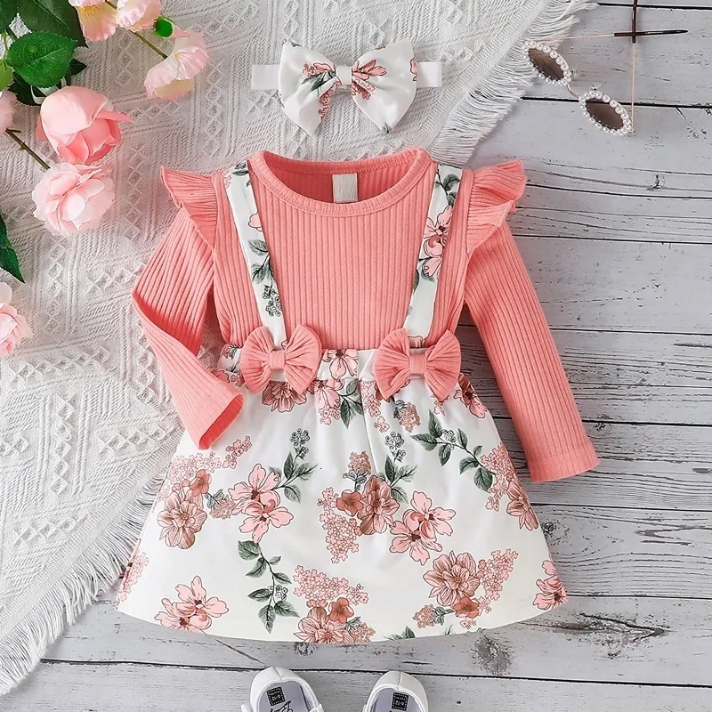 Robes De Fille Robe Pour Enfants 3 Mois Ans Anniversaire Style Mode À  Manches Longues Mignon Floral Princesse Formelle Ootd Bébé Fille 230726 Du  10,19 €