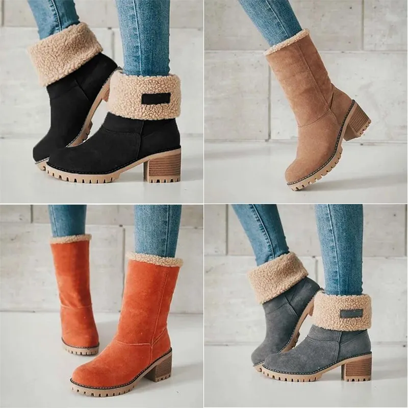 Designer Classic Snow Winter Boots Uomo Suede stivale nero Donna uomo donna pelliccia peloso ragazze scarpe calde 35-44