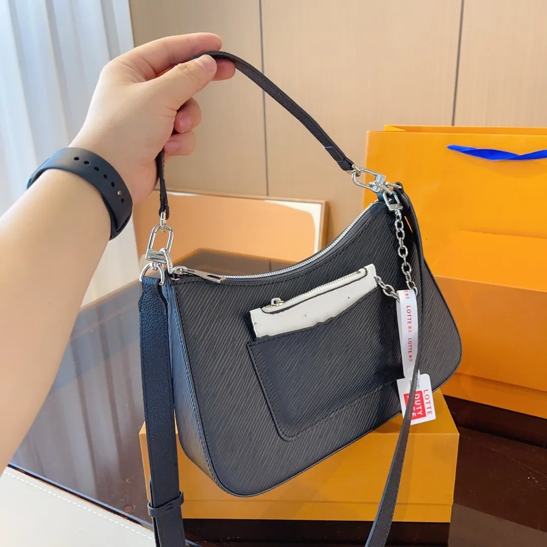 Women Water ripple Marel underarm bag hobo handbag Fashion Shopping Satchels Shoulder Bags totes crossbody messenger bags leather Luxury designer purses wallet