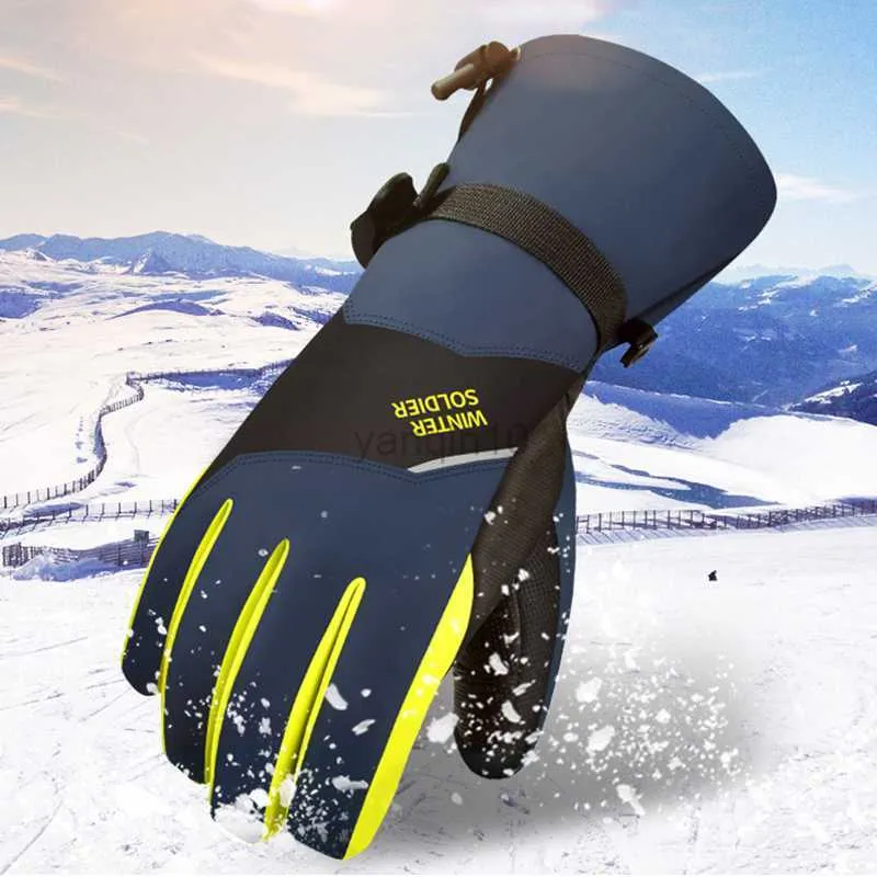 Skidhandskar män kvinnor berör skärm skid snowboard handskar vinter varma sportmittens vindtät vattentät cykel som kör fiske skidhandskar hkd230727