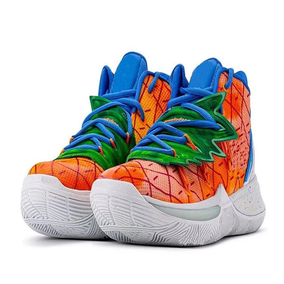 2022 Kyries 5 SpongeBobs Kids For Men Women Basketball Shoe Hiking