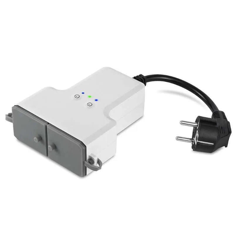 Smart Power Plugs Dual WiFi Smart Waterproof Socket IP44 Outdoor Smart Plug Outlets Tuya fungerar med Smart Life Home App Timer M4YD HKD230727