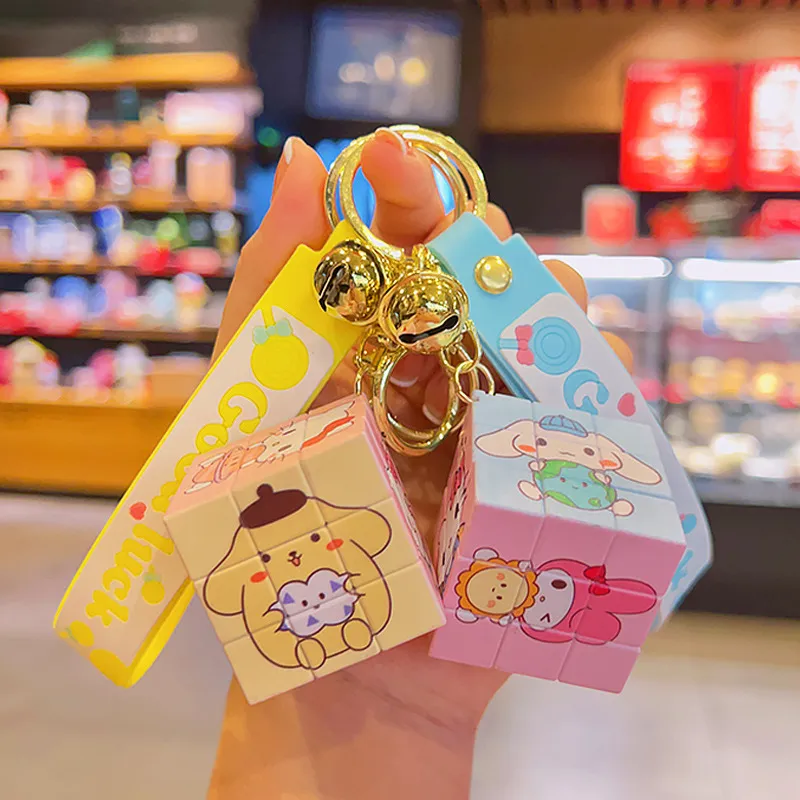 Fashion Blogger Designer Jewelry Mini Rubiks Cube Keychain Puzzle