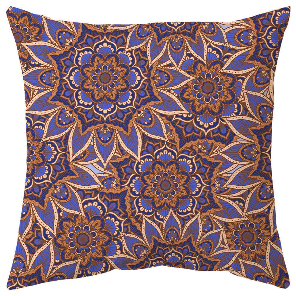 Kussen/decoratieve aanpasbare Mandala Print knuffelhoes Mandala perzikhuid woonkamer kussenhoes slaapkamer hoofdsteun hoes