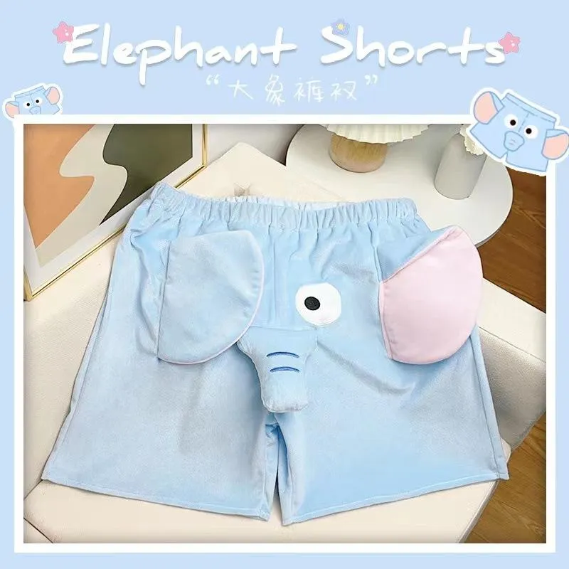 Vestes Lovable Elephant Été à la maison Shorts décontractés hommes et femmes respirant drôle confortable couple pantalons courts mignons shorts drôles