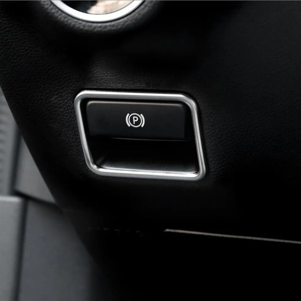 Car-styling Interior Electronic Handbrake frame Cover Trim Sticker for Mercedes Benz A B Class GLE W166 GLS X166 CLA GLA W176 Acce155l