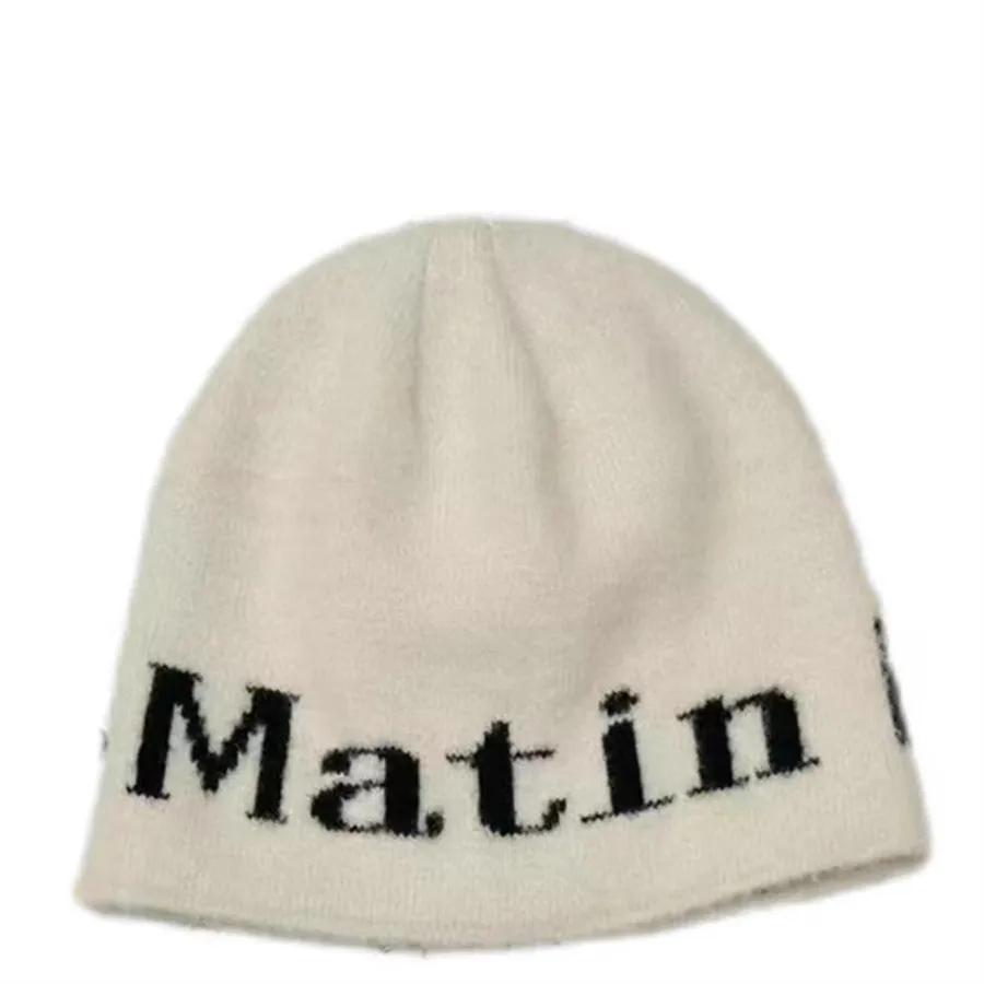 2023 Early Autumn Dome Baotou Letter Cap Colored Warm Woolen Hat Niche Retro Knitting Fashion Lazy Charm Accessories