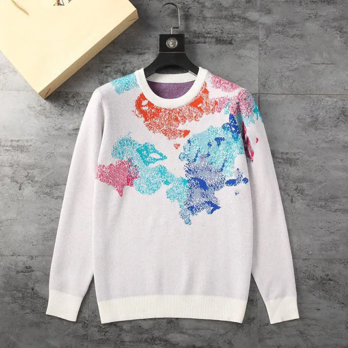 Swater bluza z kapturem męski projektant Allover List Quality technologii Runki Swetry drukowane Otton Knit Crewneck Mężczyźni Kobiety Letter Paris Sportswear Styles Rozmiar M-3xl Fy#00