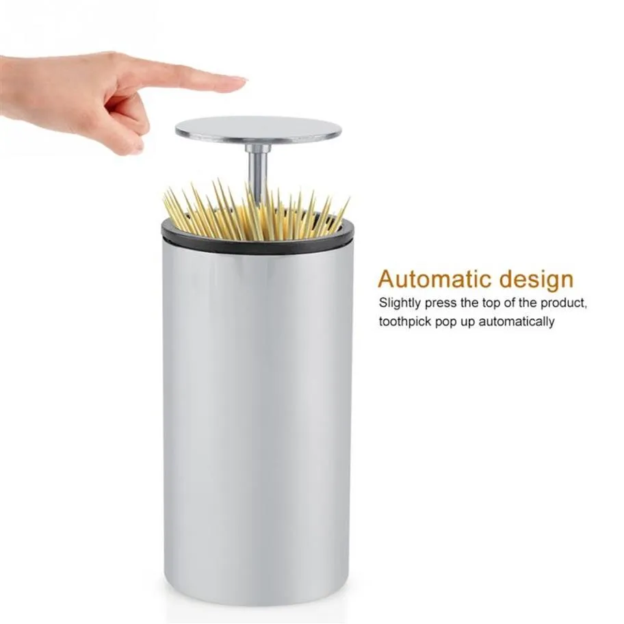 Automatic Dispenser Toothpick Teeth Toothpickers Holder Container Household Dining Table Desktop Organizer Storage Box2897