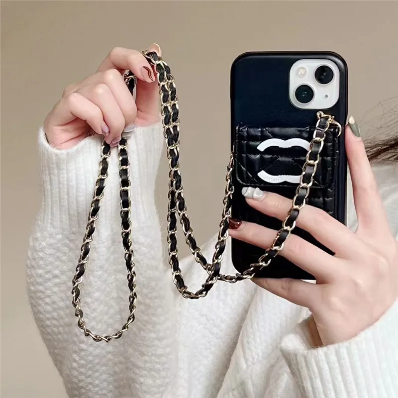 Ontwerpers Phonecase Voor IPhone 14promax 13pro 12 11 Mode Crossbody Vrouwen Lederen Telefoon Case Card Pocket Shockproof Luxe Phonebag