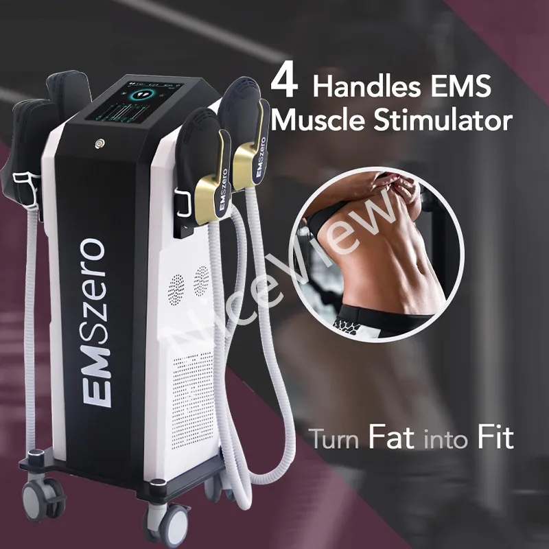 EMS-Körperformungsgerät HIEMT Sculpting Machine 4 Griffe mit RF Fat Reduction Beauty Center und Heimgebrauch