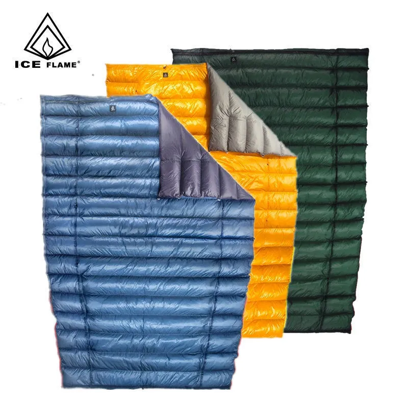 Sleeping Bags Ice Flame UL White Goose Down Quilt Ultralight Envelope Duck Bag Mat Underquilt For Hammock Backpacking Camping Hiking 230726