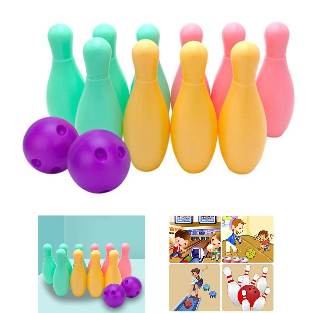 Plastic Bowling Balls Set for Kids Ages 3+ Preschoolers Boys&Girls Toy