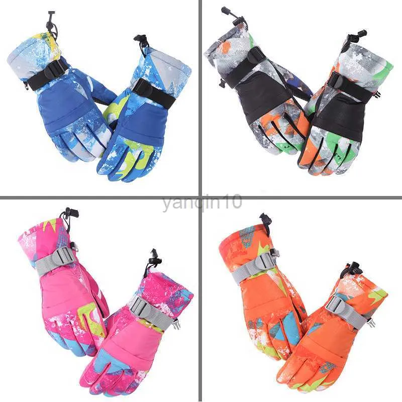 Guanti da sci Guanti invernali da sci caldi Uomo Donna Guanti da snowboard per bambini Guanti da ciclismo impermeabili per motocicletta Touchscreen Sci Guanti da neve per bambini HKD230727