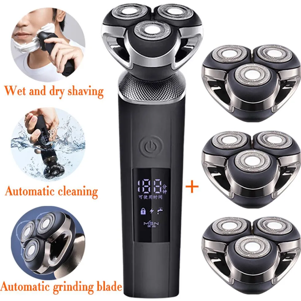 Xiaomi Mens Shaver Electric For Men Beard Shaving Machine Razor Trimmer For Men 8W High Power kan tvättas hår Clipper301p