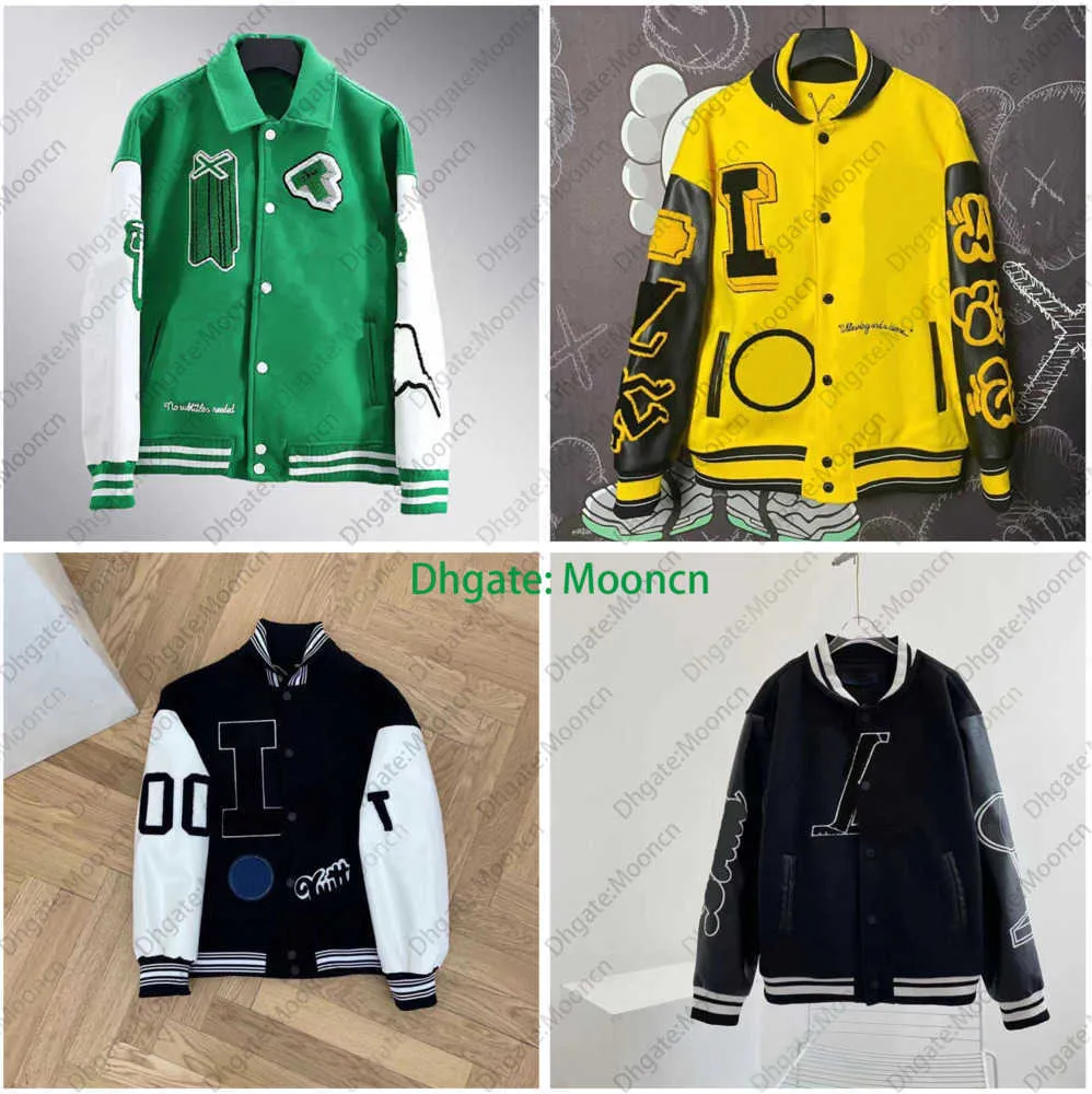 Fashion Varsity Animal Letter Handduk broderijackor Virka blommor Baseball High Street Women Mens Coat HfxHjk105