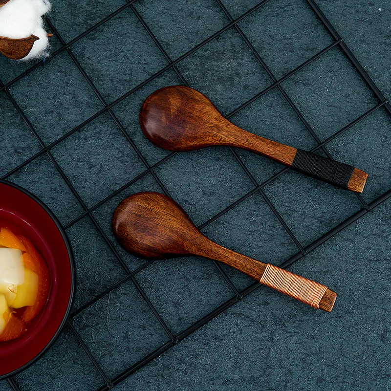 wholesale Cucchiaio della medicina del cucchiaio di legno dei bambini della vecchia vernice