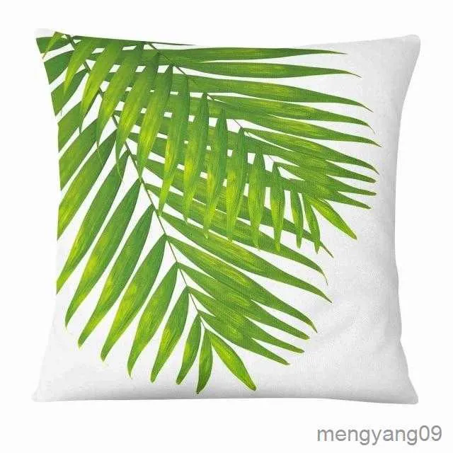 Coussin/décoratif feuille verte fraîche étui mince décoration de la maison Almofadas Decorativas Para canapé R230727