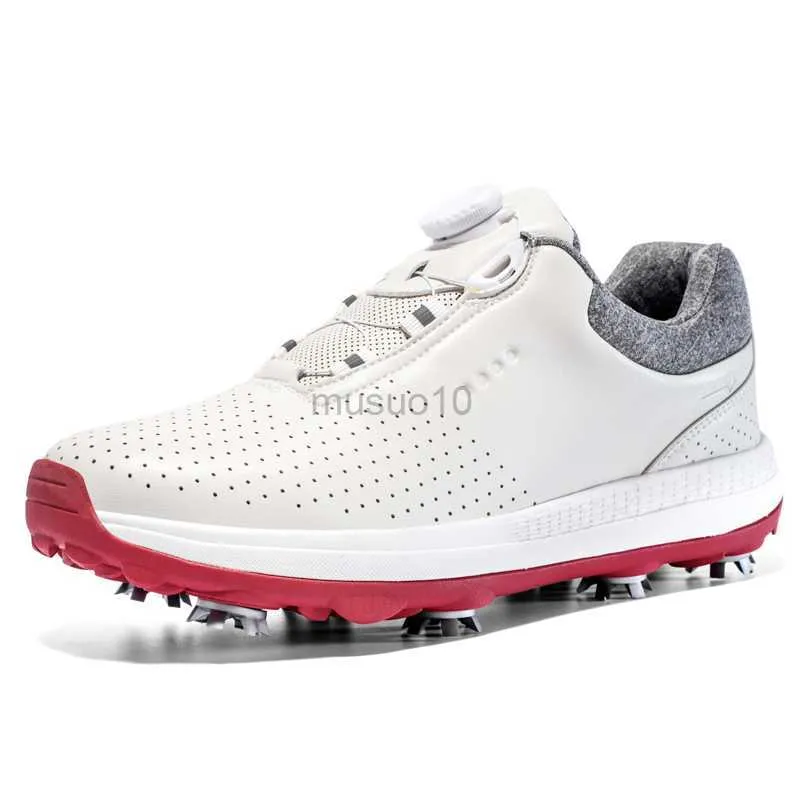 Outros produtos de golfe Novos sapatos masculinos de golfe Spikes Tênis de golfe à prova d'água para homens Calçados de golfe confortáveis Antiderrapantes Tênis de golfe masculino HKD230727