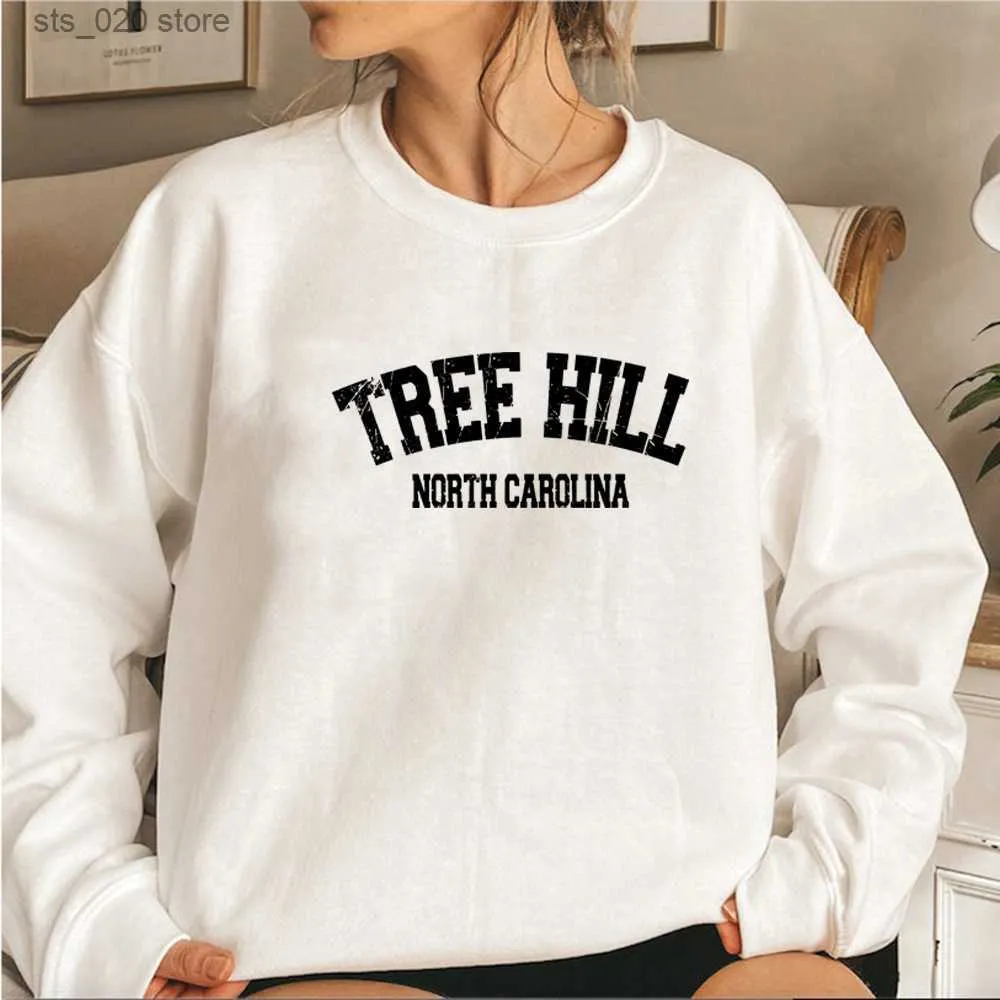 Hoodies للنساء من النوع الثقيل Tree Hill North Carolina للجنسين Crewneck Sweatshirt College Style Tree Hill 90s Fan Fan موقع Pullover Crewneck Hoodies T230727