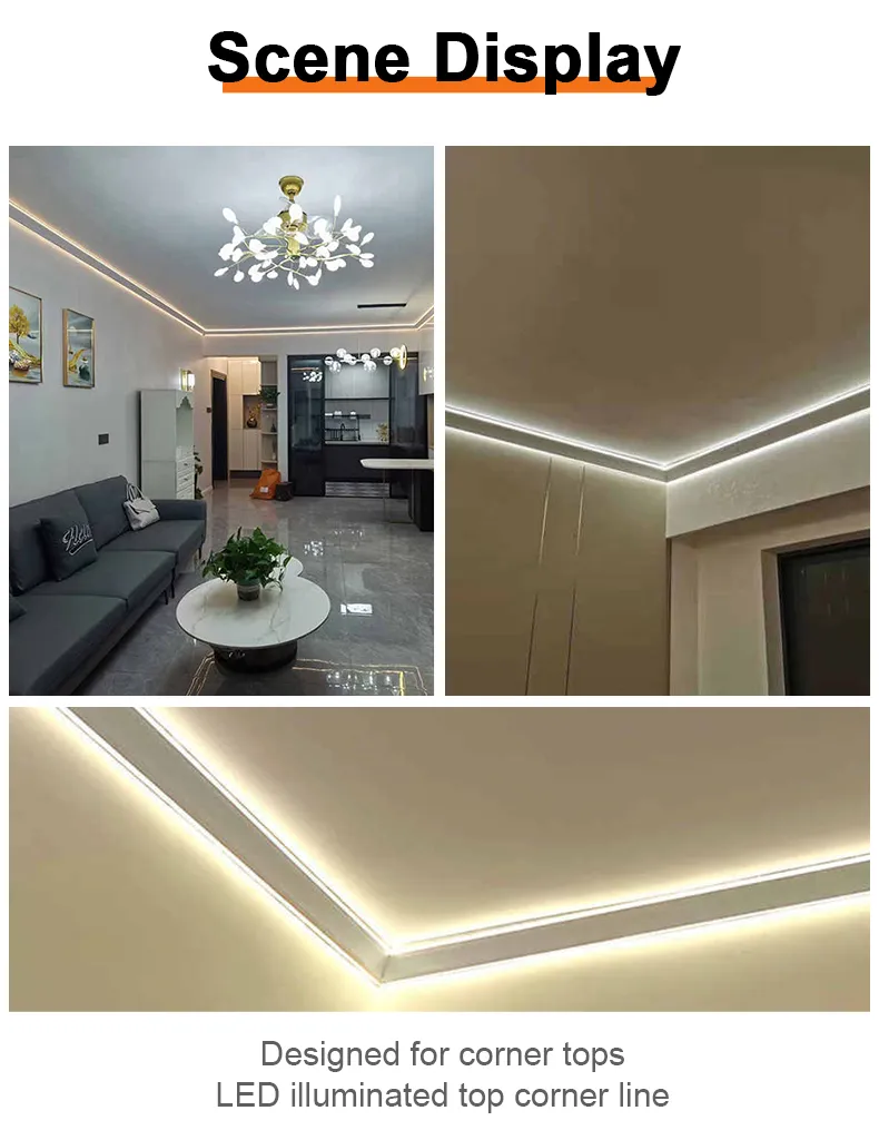 2m Linear LED Aluminum Profile Wall Washing Wall Mounted Lamp For