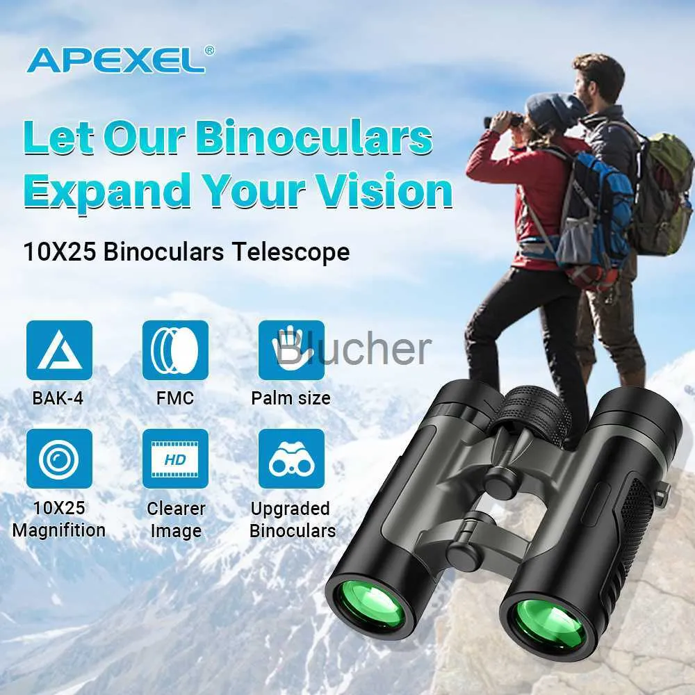 Telescopes APEXEL 10x25 High Powered Binoculars With Low Light Night