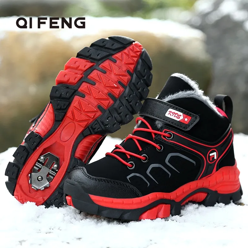 Sports d'hiver randonnée chaussures garçon anti-dérapant griffe Trekking chaussures enfants escalade chaussures imperméable enfants chaussures automne baskets