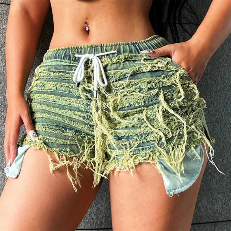 Summer New Womens Edge Fringe Sexy Wrapped Hip Waist Fit Denim Shorts Robin Jeans Jean From 14 89 DHgate