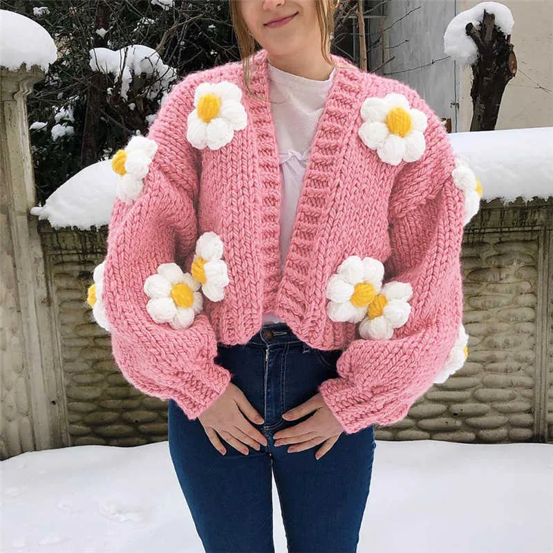 2023 SWEATER Fashion Fashion Autumn Nowy moda damska za okrągła szyjka Latarnia Rękawica Kardigan Krótki Sweter Sweter