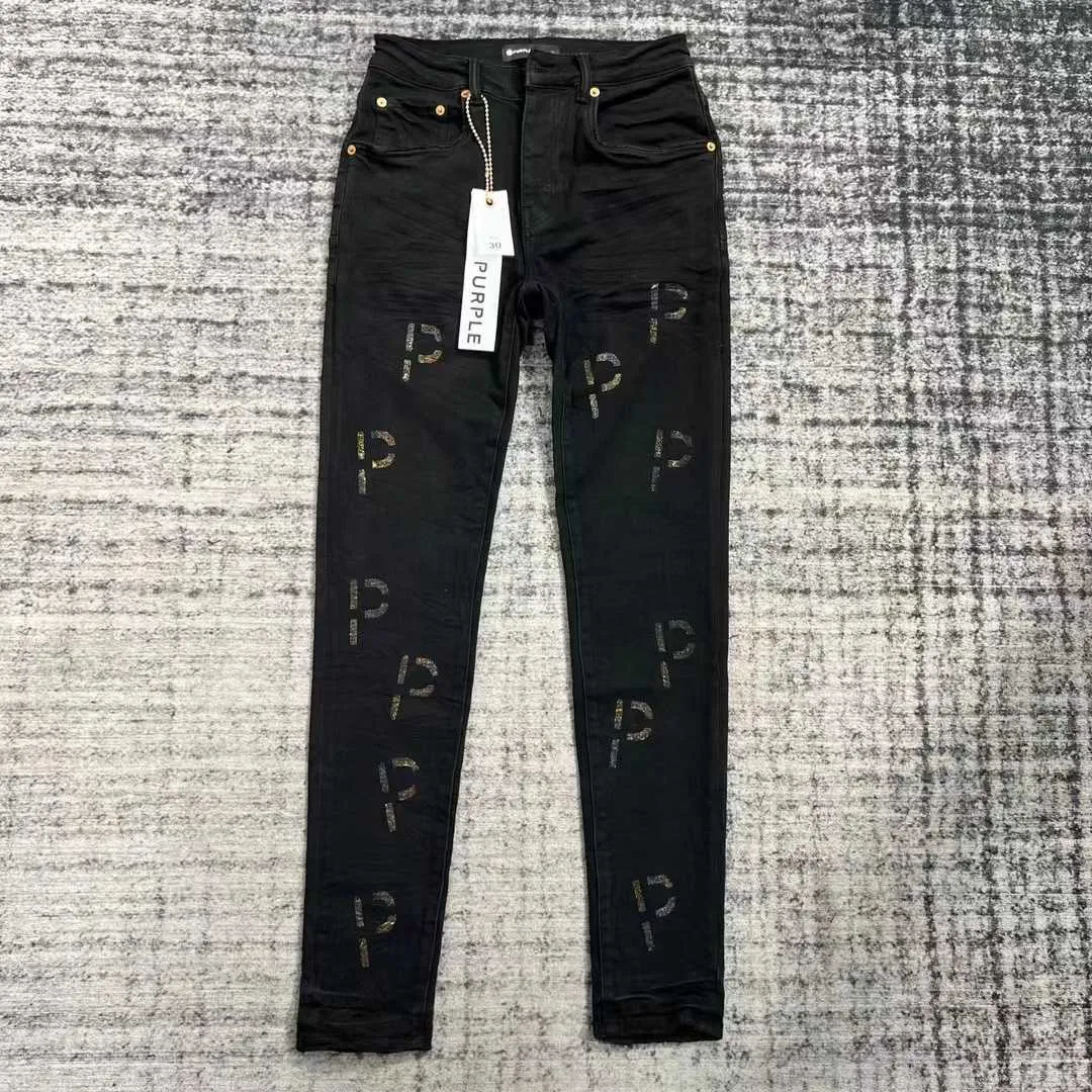 Luxury Black Distressed Amber Designer Denim Pant For Men 28