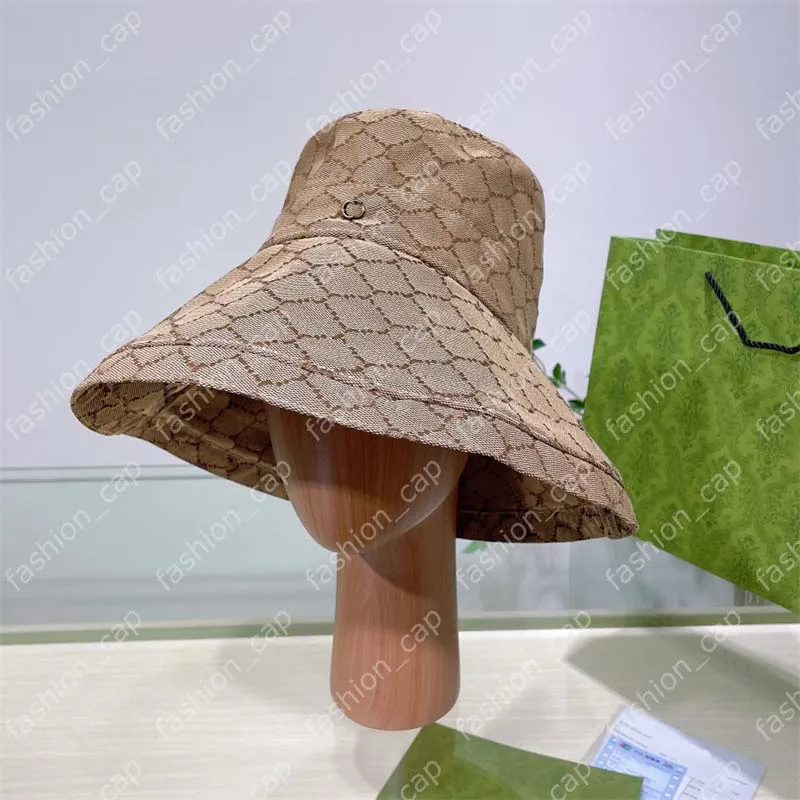 Sombreros de ala ancha de moda Diseñador Luxurys Sombreros de cubo para mujeres Hombres Beanie Casquettes Sombreros de pescador con letras completas