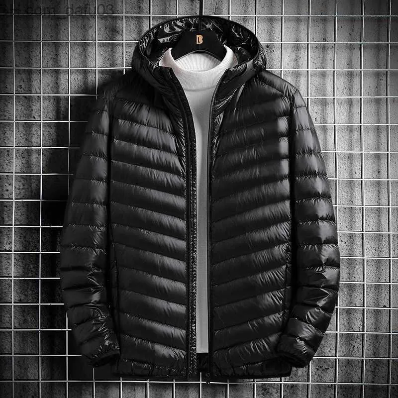 Piumino da uomo Parka da uomo Piumino da uomo Primavera Inverno Cappotti trapuntati Nuovo 90% anatra bianca Giacca ultraleggera da uomo Cappotto imbottito moda coreana G220930 Z230727