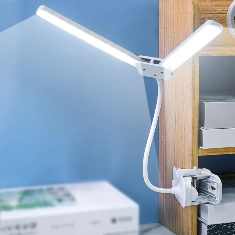 Table Lamps Clip On Light Reading Lights Desk Lamp With 3 Brightness Book Clamp For Headboard Video Conferencing
