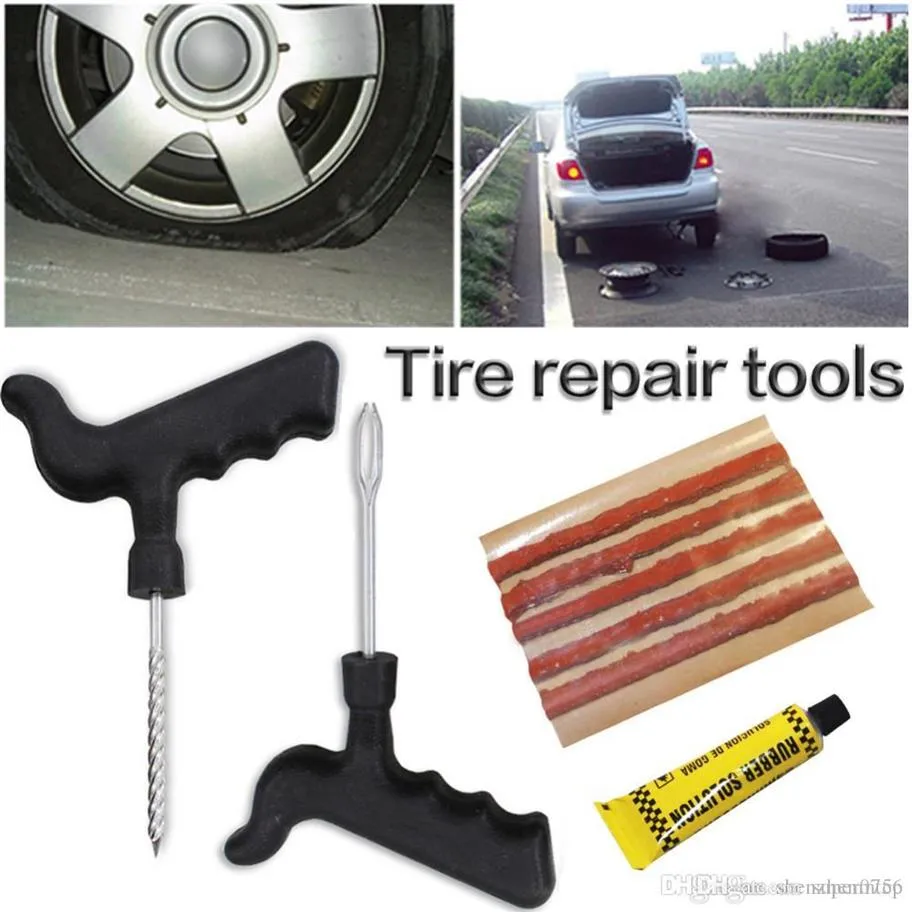 Tire Repair Kit for Cars Trucks Motorcycles Bicycles Auto Motor Tyre Repair for Tubeless Emergency Tyre Fast Puncture Plug Repair253C