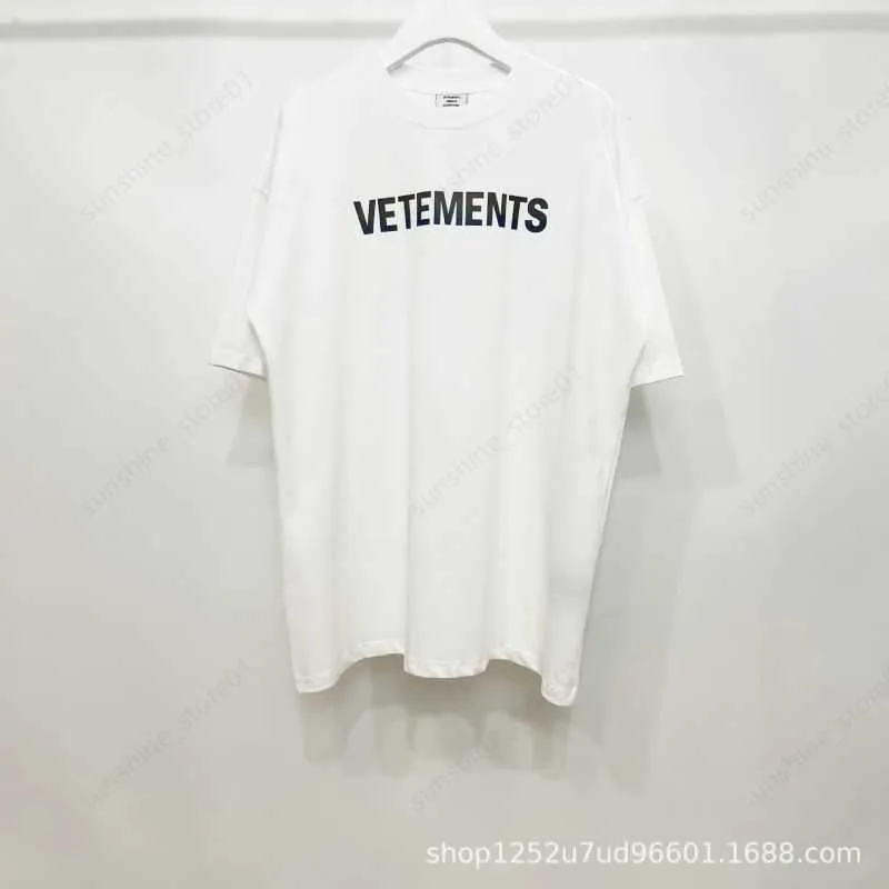 Męskie t-shirty Vetements i wciąż bez randki Modne T Shirt Mężczyźni 11 World Vetements Women Bawełniane koszulki VTM Vintage krótkie rękawy L26