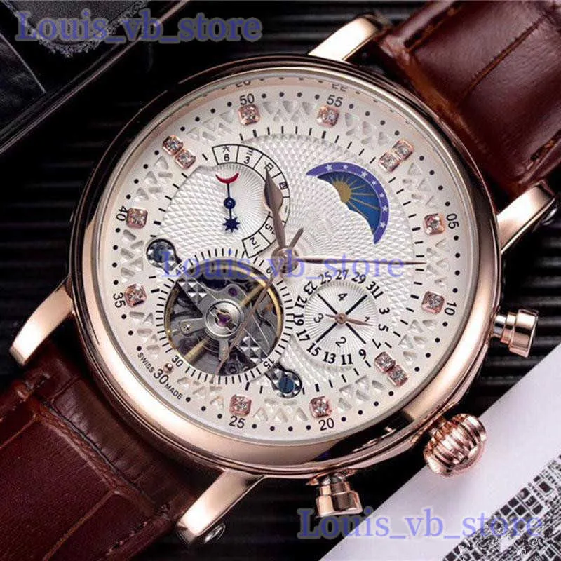 Mode Herren Skeleton Tourbillon Handaufzug Mechanisch Automatik Klassisch Naturleder es Gentleman Business T230728