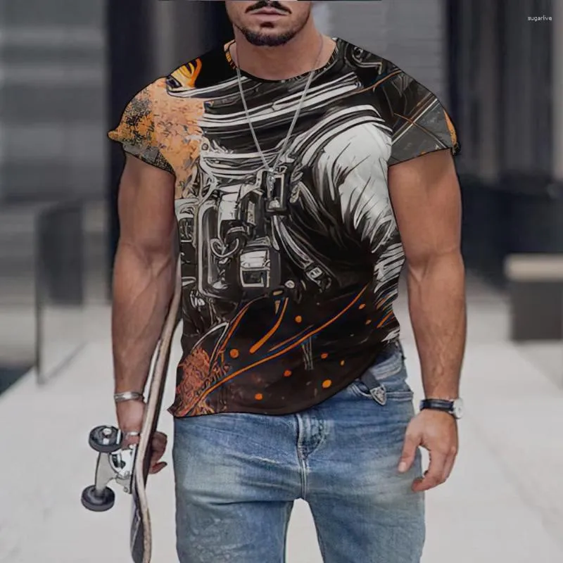 T-shirts pour hommes Vente Impression 3D Homme T-Shirt Tendance Été Loisirs Vêtements Hommes Tshirt Designer Surdimensionné