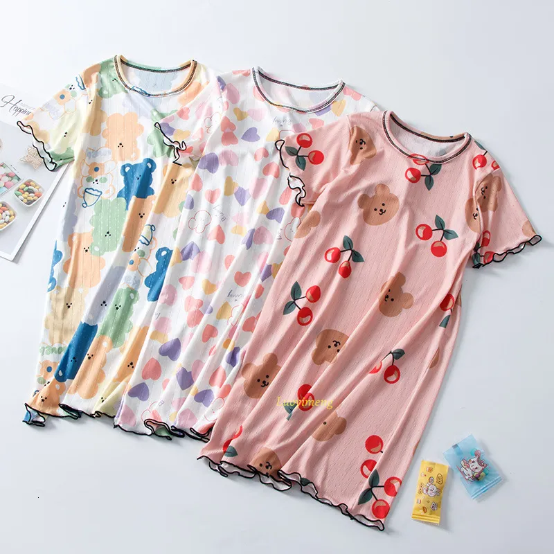 Pajamas Summer Children Nightdress For Girls Princess Teens Girl