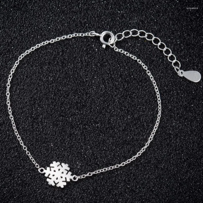 Link Armbanden SMJEL Witte Winter Sneeuwvlok Hanger ArmbandenBangles Verstelbare Bague Kerst Sieraden Voor Geschenken