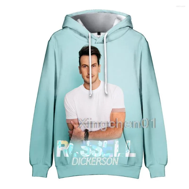 Herrtrålar Russell Dickerson Hoodie Harajuku Men/Women Casual Long Sleeve Pullover