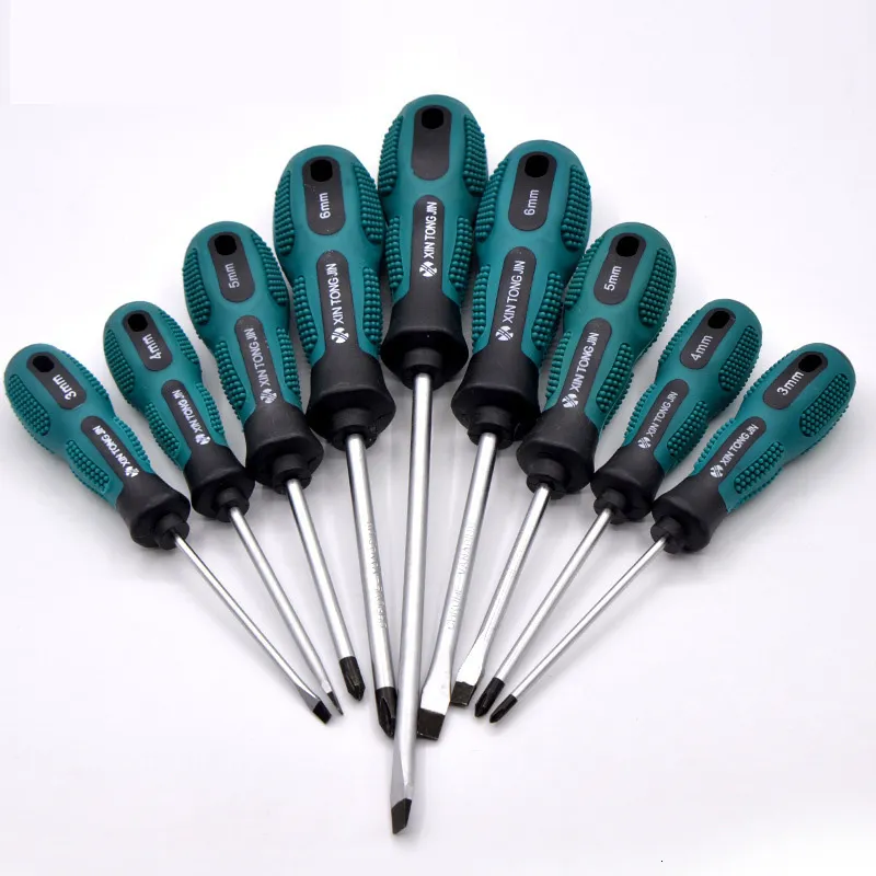 Screwdrivers 9 pcs Insulated PP Handle Hand Screwdriver Screw Driver Electrician's Repair Tool Multi Tools 230727