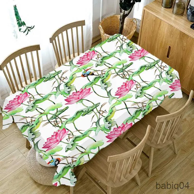 Tkanina stołowa tropikalna liść obrusowy przyjęcie urodzinowe Domowe akcesoria do dekoracji ślubnej