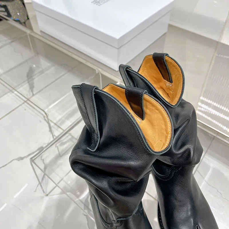 Western Womens Nubuck Leather Ankle Boots Pointed... From Factory  Shoesluxurydesigners, Bulk $126.64 | DHgate.Com