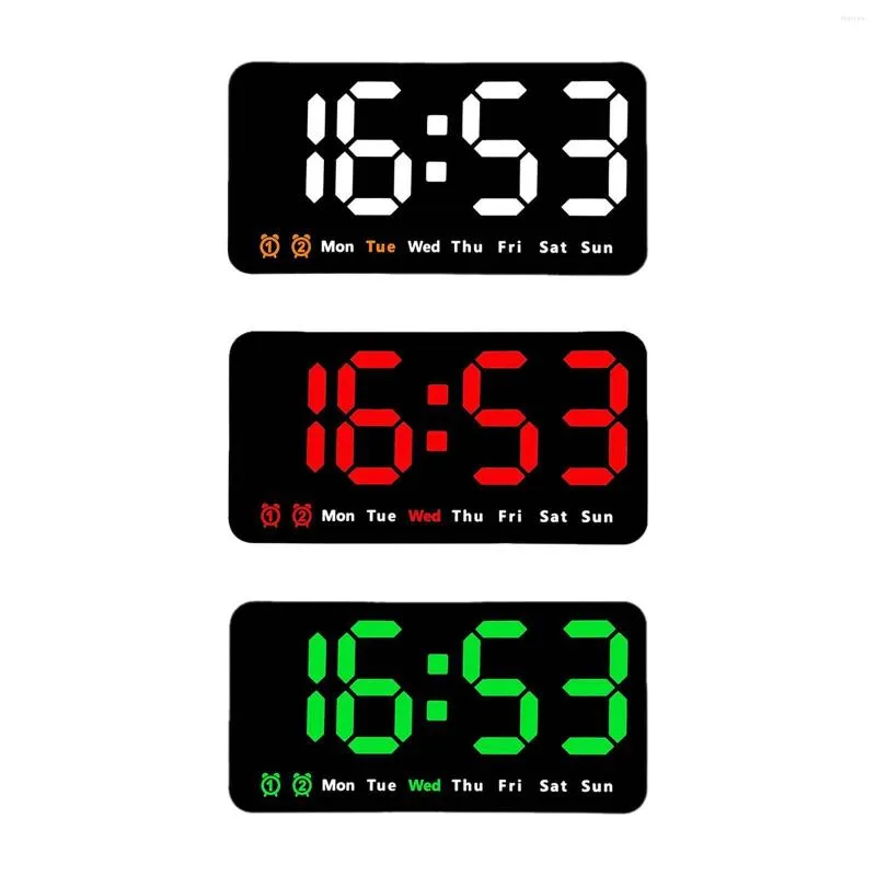 Horloges de table Horloge numérique Commande vocale Bureau Luminosité réglable Alarme LED pour chambre à coucher à côté du festival de bureau pour adultes Meilleure qualité