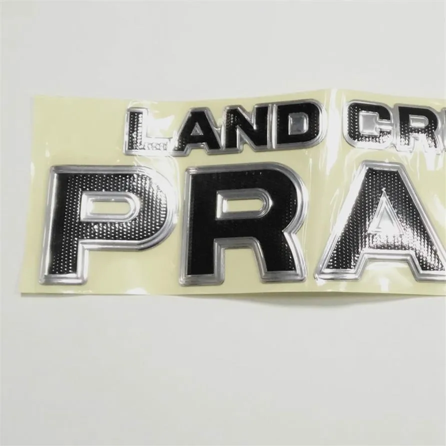 Prado Sticker Design 3D Lettering Car Emblem Logo Sticker for Toyota Land Cruiser Prado Rear ...