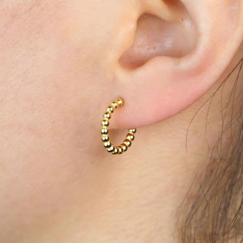 Hoopörhängen 925 Sterling Sliver Small For Women Hoops Fashion Rice Flower Classic Mini Earring